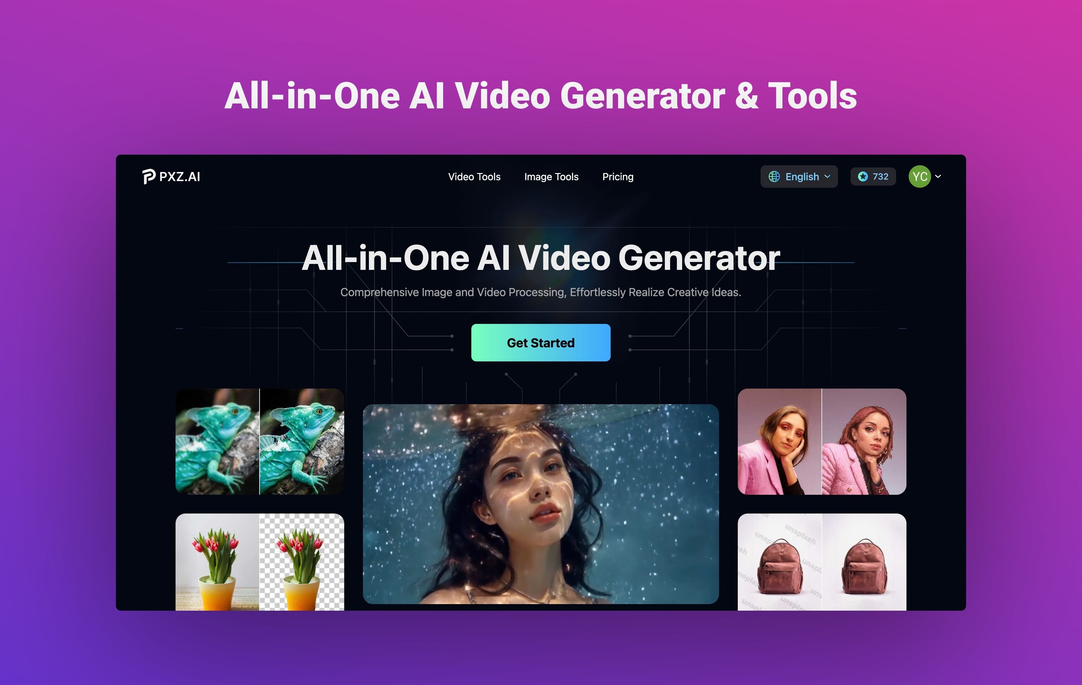 PXZ AI Anime Creator Interface