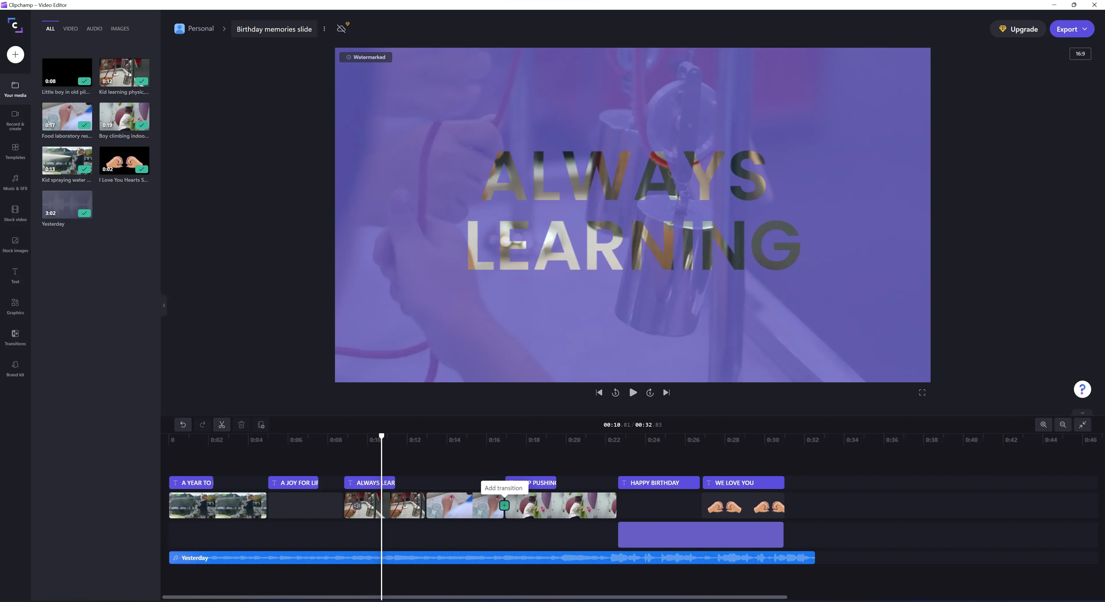 Ferramenta de Criação de Vídeo com IA Clipchamp