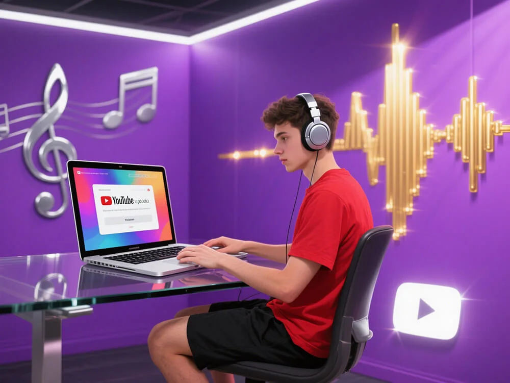 eye-catching YouTube thumbnail-style illustration featuring a young music producer sitting at a desk with headphones on.jpg